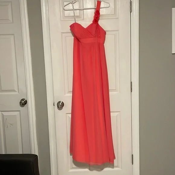 Alfred Angelo | Dresses | Alfred Angelo Bridesmaid Dress Coral Size 2 |  Poshmark